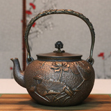御虎堂紫铜壶 纯铜烧水壶手工茶具 加厚铸铜壶电陶炉茶艺大茶壶