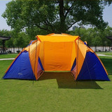 户外露营装备 豪华两室一厅帐篷 多人大帐篷 野外野营防暴雨帐篷