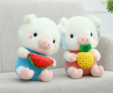 正版蓝白玩偶可爱甜甜水果猪猪公仔夏季毛绒玩具 女生情人节礼物