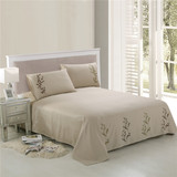 外贸原单 床单单件纯棉绣花床双人简约1.5米1.8米床新品特价
