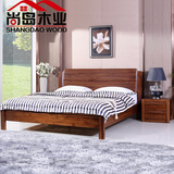 进口缅甸柚木实木床 高端双人床1.81.5米现代简约中式卧室家具床