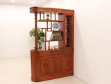 中式古典榆木双面雕花玄关柜门厅古董柜明清储物柜实木隔断屏风