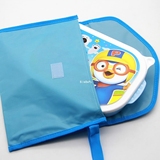 韩国正品小企鹅pororo 儿童餐盘袋子 便当包 收纳袋 保管包