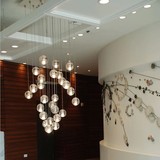 客厅吊灯 单头流星雨水晶球吊灯创意个性楼梯餐厅玻璃球吊灯灯饰