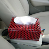巾盒 车用纸巾盒车载抽纸盒纸抽盒 车上车内纸巾盒小号皮革汽车纸