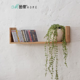 茵曼home 欧式环保家具/实木橡木/CD架收纳架简易贴墙置物架壁挂