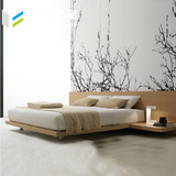 宜家板式床韩日式榻榻米床1.5米单人床简约现代1.8米双人床 矮床