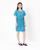 ZUCZUG/素然2015夏正品代购手语系列薄麻布抽绳短连身裙S151DR07