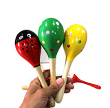 彩色响棒木质小号手指沙锤 专业音乐打击乐器 儿童益智玩具 摇铃