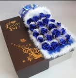 蓝色妖姬玫瑰花鲜花礼盒郑州鲜花速递 求婚生日花
