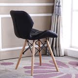 现代简约舒适休闲椅创意设计师蝴蝶椅特价家用靠背椅pu皮质椅子