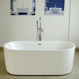 1.6米薄边亚克力保温大空间独立式浴缸现代简易成人椭圆浴盆宽70