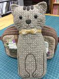 日本进口棉布材料/手工DIY材料包/立体小猫咪笔袋/化妆包