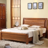中式实木床 1.8米床 核桃木床 胡桃床双人床 婚床