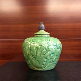 陶瓷储物罐软装客厅摆设欧式装饰罐子家居工艺品摆件大号复古带盖