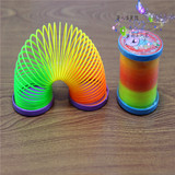 20个塑料彩虹圈玩具魔法魔力弹簧圈2元店玩具配货好货源玩具批发