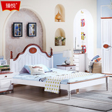 地中海实木儿童床1.5米双人床单人床白色卧室家具