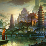 CG原画 中国传统建筑 山水风景 古风场景设定 绘画参考素材Y199