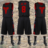 DIY双面篮球服套装透气篮球衣印号比赛服篮球队服定制训练服套装