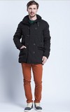 2015欧美外贸原单羊羔绒棉衣男 青年中年加厚保暖中长款立领外套