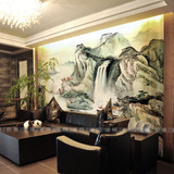 3d水墨大型壁画中式壁纸客厅书房复古电视背景墙纸 国画山水风景