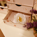 妆盒箱韩国超大号家用木质桌面抽屉式带镜子化妆品护肤品收纳盒梳