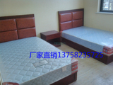 杭州宾馆家具客房床铺旅馆酒店床头柜套房单间床靠公寓宿舍可定做