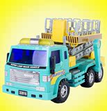 力利工程车惯性路灯维修车升降平台车消防救援车儿童玩具车模型