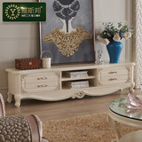 雅斯邦 欧式电视柜 法式实木矮柜简约伸缩卧室 奢华家具电视地柜