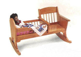【士瞻木品】实木 进口 北美黑胡桃 摇篮 婴儿床 看护椅 亲子摇椅