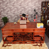 实木办公桌大班台电脑桌榆木主管桌老板桌中式家具写字台明清古典
