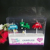 生日创意蜡烛儿童卡通3支装小汽车蜡烛生日派对蛋糕装批发满包邮