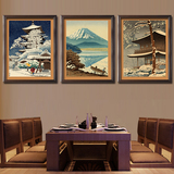 日本浮世绘装饰画日式风景壁画料理店寿司店居酒屋餐厅酒店有框画