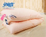 安睡宝全棉七孔高回弹透气情侣双人长枕 枕芯枕头1.5米送枕套
