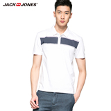 JackJones杰克琼斯男士夏季纯棉薄翻领短袖T恤Polo衫E|216206507