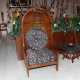 新古典形象椅欧式高背椅美容院装饰椅鸟笼椅布艺公主椅实木沙发椅