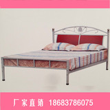 特价铁花双靠背铁艺床单层单人双人公寓床现代简约简易铁床折叠床
