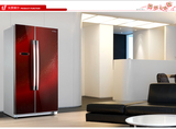 Midea/美的 BCD-550WKGPMA璀璨红对开门冰箱 变频节能静音