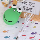 绿豆蛙鼠标 创意可爱女生卡通usb有线鼠标 笔记本电脑台式机包邮