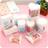 韩国新款优质双头盒装木棒纸棒化妆棉签家用婴儿挖耳棉棒