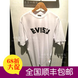 80後香港代购Evisu 68折 16夏 男装 潮款百搭个性纯色大标短袖T恤