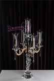 欧式浪漫户外防风水晶烛台西方神话元素艺术水晶玻璃罩蜡烛台新款