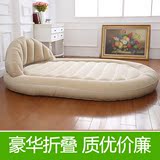 椭圆形折叠床双人气垫床 单人充气床垫 1.5米宽家用情趣床 带靠背