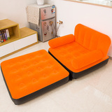 闲午休椅新品单人植绒面多功能折叠充气沙发床垫阳台气垫沙发休