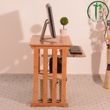 爆新楠竹子简易电脑桌台式桌家用办公桌写字桌实木笔记本书桌简约