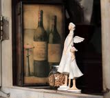 美式乡村欧式天使母女精灵咖啡馆酒吧复古橱窗道具酒柜装饰品摆件