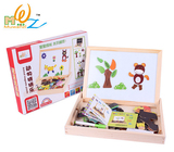 磁性动物拼拼乐立体拼图木制画板儿童益智力宝宝玩具1-2-3-6岁