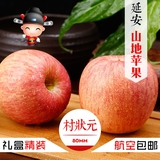 【村状元】发7斤全国包邮延安山地红富士苹果新鲜水果航空直邮