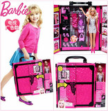 正品芭比娃娃玩具芭比娃娃甜甜屋套装礼盒橱窗芭比梦幻衣橱X4833
