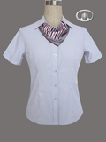 2015最新款长城哈弗汽车4s店女士半袖短袖灰白衬衫工作服工装衬衣